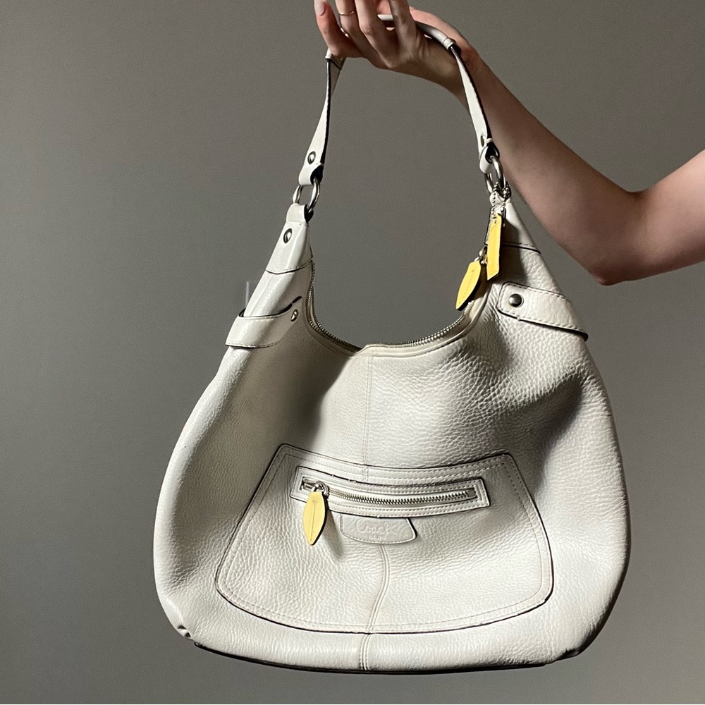 White Leather Coach Bag